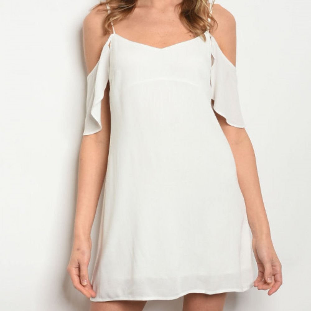 spagetti strap white dress